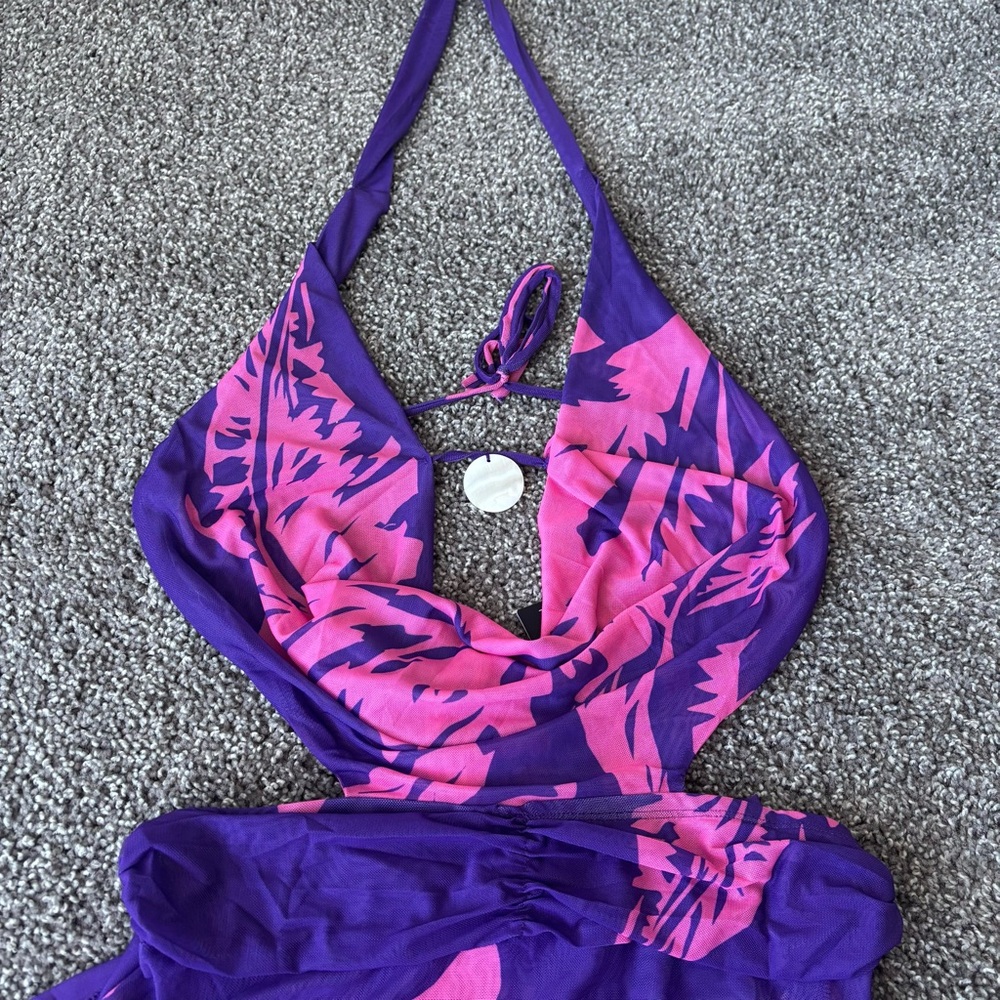 Fashion Nova Mesh Open Back Dress - Picture 3 of 5